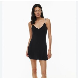 Wilfred Mini Black slip dress